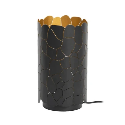 Abbildung von Lindby Tischleuchte Aralena, schwarz/gold, Höhe 26,5 cm