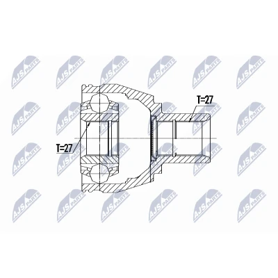Abbildung von NTY NPW ME 082 Gelenksatz Automatikgetriebe Vorderachse links MERCEDES BENZ: CLA Coupe, B Klasse