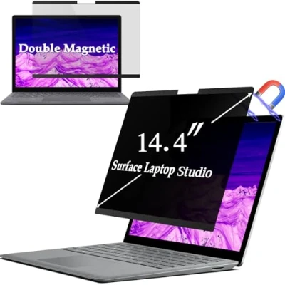 Abbildung von IPROKKO Magnetischer Blickschutzfilter für Microsoft Surface Laptop 14.4 Zoll, Abnehmbar Blaulicht Privacy Screen Foile Blickschutzfolie Sichtschutz Sichtschutzfilter Sichtschutzfolie