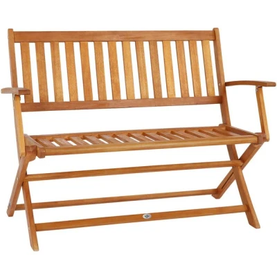 Abbildung von Casaria Gartenbank, Eukalyptus Holz FSC® Klappbar 120x55x91cm 320kg Belastbar Hohe