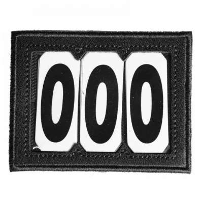 Abbildung von Kentucky Kopfnummer Velcro PVC Schwarz 3 Zahlen