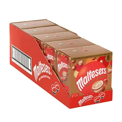 Abbildung von Maltesers Trinkschokolade 40 Dolce Gusto Komptaible Kaffeekapseln Schokolade 5 x 8 Kapseln