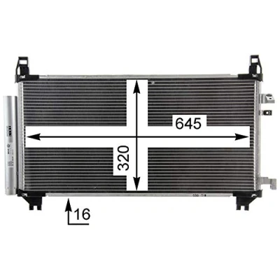 Abbildung von MAHLE ORIGINAL AC 841 000P Klimakondensator mit Trockner 645mm TOYOTA: Yaris II Schrägheck (XP9) 1.8 VVTi 2007 2011