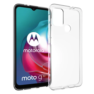 Abbildung von Motorola Moto G30 Hülle Silikon Accezz Soft Case/Backcover Handyhülle Transparent