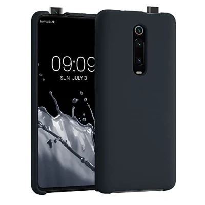 Abbildung von kwmobile Hülle kompatibel mit Xiaomi Mi 9T (Pro) / Redmi K20 Silikon Handy Case Handyhülle weiche Oberfläche kabelloses Laden Heidelbeerblau