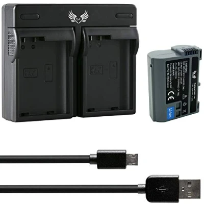 Abbildung von SK Akku Nikon EN EL15b 2040mAh + Dual Charger EL15c EL15a EL15 für // Z6 II Z7 Z5 D600 D750 D800 D810 D850 D7200 D7500