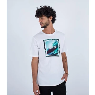 Abbildung von Hurley Herren Evd Wave Hello S/S Tshirt, weiß, L