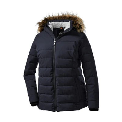 Abbildung von STOY Damen WMN Quilted Jckt E Jacke In Daunenoptik Mit Abzippbarer Kapuze, aubergine, 44