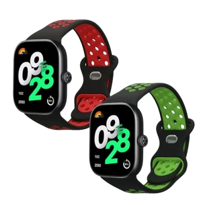 Abbildung von kwmobile Uhrenarmband 2x Sportarmband für Xiaomi Redmi Watch 4, Armband TPU Silikon Set Fitnesstracker