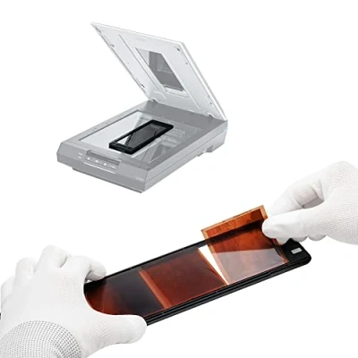 Abbildung von JJC 120 Mittelformat Negativfilmhalter, Dia Montage Magnethalter zum Scannen von Mittelformatfilmen auf Standard Flachbettscanner mit Gegenlicht Durchlichteinheit Scanbereich 190 x 57.1mm