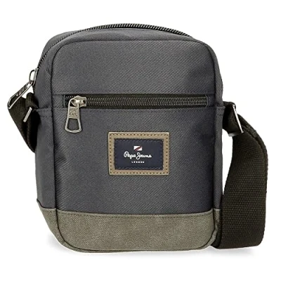 Abbildung von Pepe Jeans Harry Schultertasche Grau 15x19,5x6 cm Polyester mit Details aus Kunstleder