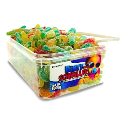 Abbildung von Capico Bunte Schnuller gezuckertes Fruchtgummi (1000g) in Dose, Halal
