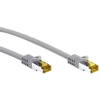 Abbildung von Goobay 91585 RJ45 Patchkabel CAT 6A S/FTP (PiMF) mit 7 Rohkabel / 500 MHz Netzwerkkabel Internetkabel RJ 45 Stecker LAN Kabel Grau 1m