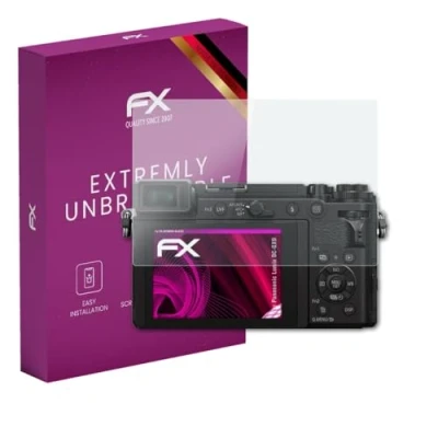 Abbildung von atFoliX Glasfolie kompatibel mit Panasonic Lumix DC GX9 Panzerfolie, 9H Hybrid Glass FX Schutzpanzer Folie