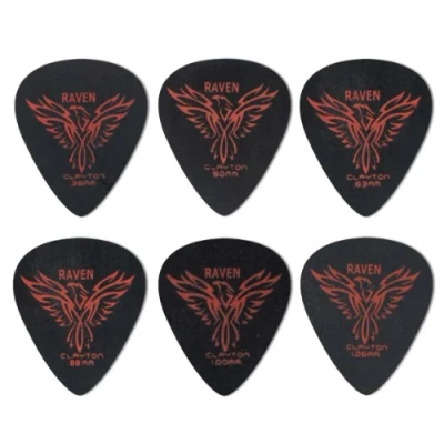 Abbildung von Clayton Picks Black Raven Gitarrenplektren 0.38mm
