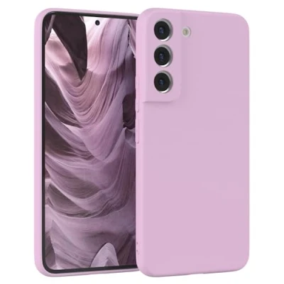 Abbildung von EAZY Case Silikonhülle für Samsung Galaxy S22 5G Hülle Silikon Violett weich stoßfeste Handyhülle Schutzhülle mit Kameraschutz Dünn Premium Schutz Cover TPU Phone Bumper in Flieder