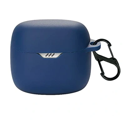 Abbildung von GIOPUEY Hülle Kompatibel mit JBL Tune Flex, Silikon Stoßfeste Schutzhülle, Ultradünn Case Cover, Kein Geruch, Dunkelblau
