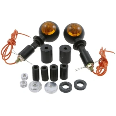 Abbildung von Lenkerblinker Shin YO BULL&#039;S EYE Paar Motorrad, schwarz, 38mm, Halogen