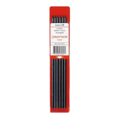 Abbildung von Caran d&#039;Ache Graphit Minen 3 mm Etui mit 6 Stück 3B