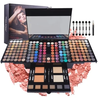 Abbildung von CHSEEO Schmink Geschenkset Make Up Set Kosmetik Makeup Paletten Schminkkoffer Schminke für Gesicht, Augen und Lippen #5