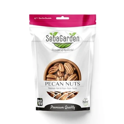 Abbildung von Seba Garden Pekannüsse, Pekannusskerne 1 kg, ungesalzen, natürlich glutenfrei, ohne Konservierungsstoffe, Gentechnik, Keto, Paleo, vegan