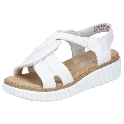 Abbildung von Rieker Plateausandalette, Damen, Größe: 41, Weiss Schuhe