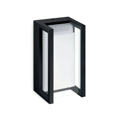 Abbildung von Philips Outdoor Pyrona Wandleuchte 12W, 2700 Kelvin warmweißes Licht, IP44 wetterfest, schwarz