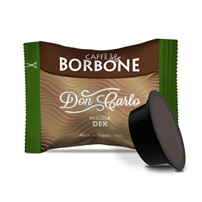 Abbildung von Caffè Borbone Don Carlo Dek Entkoffeinierte Mischung 50 Kapseln Kompatibel mit Lavazza®* A Modo Mio®* Haushalts Espressomaschinen
