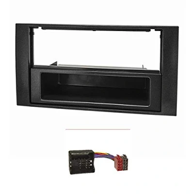 Abbildung von tomzz Audio 2415 034 Radioblende Set kompatibel mit Ford Focus 2 Fiesta C Max S Galaxy Mondeo Kuga Transit schwarz Quadlockadapter ISO