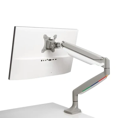 Abbildung von Kensington Monitorarm für 1 Bildschirm 13 34 Zoll und 9 kg, VESA 75/10, mit Gasdruckfeder One Touch zur optimalen Höheneinstellung, flexible Monitorhalterung, Hellgrau, K55470EU