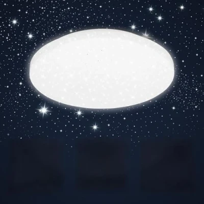 Abbildung von B.K.Licht LED Deckenleuchte Bad IP44 mit Sternenhimmel, fest integriert, Neutralweiß, inkl. 1 x Platine 12W 1300lm 4000K