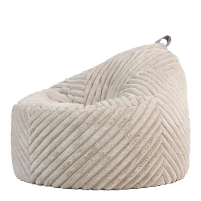 Abbildung von Icon Cocoon Sitzsack Sessel, Beige, Flauschig, für Erwachsene mit Füllung, Sessel Wohnzimmer, Schlafzimmer