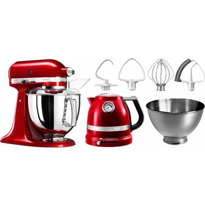 Abbildung von KitchenAid Küchenmaschine &quot;5KSM175PSECA LIEBESAPFEL ROT&quot;, Gratis Wasserkocher, 2. Schüssel, Flexirührer (Wert ca. 347, UVP)