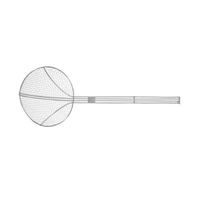 Abbildung von HENDI Frittierlöffel ø 22 x 54 cm aus Edelstahl mit Drahtgriff verstärkt, Gastro Schaumlöffel für Fritteusen