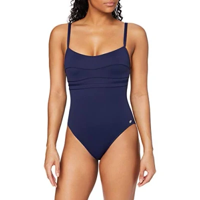 Abbildung von Haute pression A1001 Maillot de bain une pièce Uni Femme Bleu,FR: 44 (Taille faricant: 44)