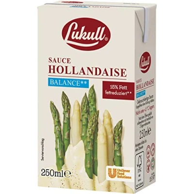 Abbildung von Lukull Sauce Hollandaise balance sofort einsetzbar, zart, cremig und gelingsicher, 12er Pack (12 x 250 ml)