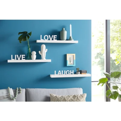 Abbildung von my home Deko Wandregal &quot;Live Love Laugh&quot;, (Set, 3 St., tlg. Set), Dekoregal, Wanddeko, mit Schriftzug