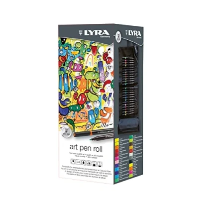 Abbildung von LYRA ArtPen, Sketching Roll 24 Aquarellstifte mit feiner Spitze