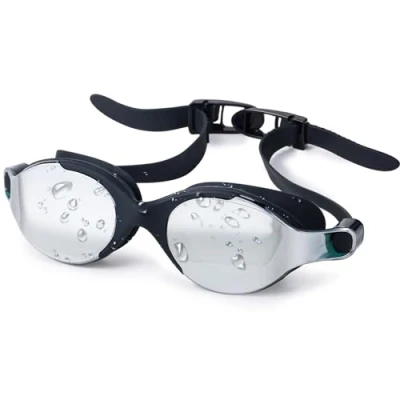 Abbildung von Dizokizo Schwimmbrille UV Schutz Anti Fog Wasserdichte Einfach einzustellen für Erwachsene Männer Frauen