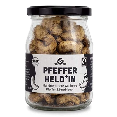 Abbildung von Pfeffer Held*in Cashews geröstet Knoblauch &amp; 133g