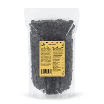Abbildung von KoRo Schokodrops Mit Xylit 1 kg Vegane Zartbitterschokolade Ohne Zuckerzusatz gesüßt* Zum Backen &amp; als Topping