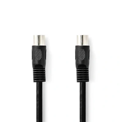 Abbildung von NEDIS DIN Audio Kabel 5 Pin Stecker Vernickelt 2.00 m Rund PVC Schwarz Label