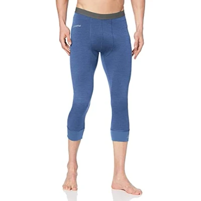 Abbildung von Schöffel Herren Merino Sport Pants short M, temperaturregulierende lange Unterhose, atmungsaktive Thermo Leggings in 3/4 Länge, imperial b, M