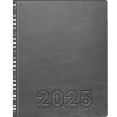 Abbildung von BRUNNEN Buchkalender Modell Manager Wt 7 weektimer (2025), 2 Seiten = 1 Woche, 210 x 260 mm, 160 Seiten, SOFT Einband, grau