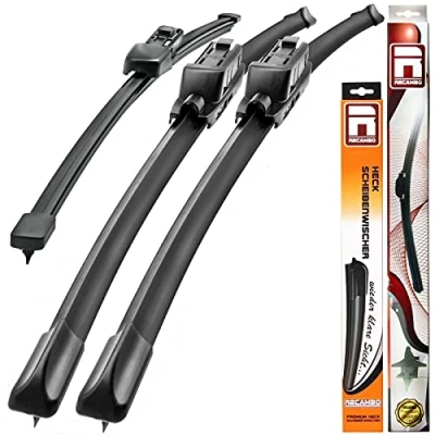 Abbildung von Recambo SCHEIBENWISCHER VORNE + HINTEN kompatibel für VW TOURAN TYP 1T3 BJ 2010 2015 (3er Set: 600mm / 450mm 325mm)