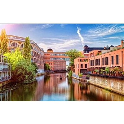 Abbildung von Haeran River Stadtbild Von Leipzig Deutschland Vollbohrer Diy 5D Diamond Painting By Number Unique Kits Home Wall Decor Crystal