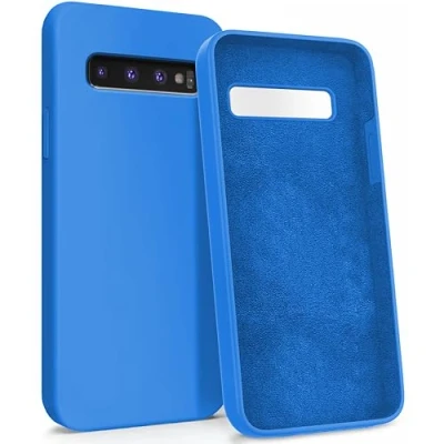 Abbildung von MyGadget Hülle für Samsung Galaxy S10 Gummierte Handyhülle [ 3 Layer Struktur ] Schutzhülle mit Soft Inlay &amp; Hardcase Cover außen Königsblau