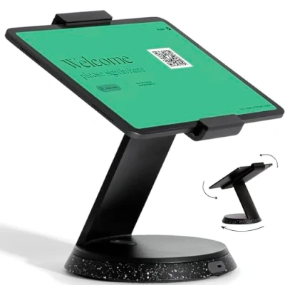 Abbildung von Bouncepad Eddy universelle Tischhalterung kompatibel mit fast allen wichtigen iPads und Tablets, schwarz