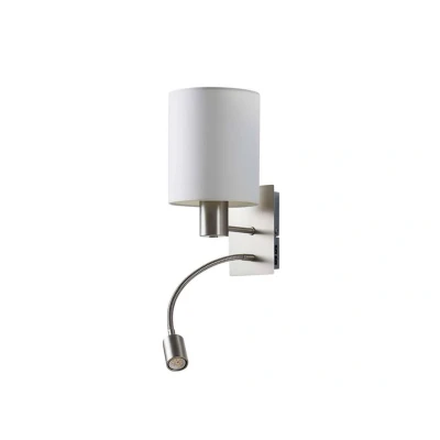 Abbildung von Lindby Wandleuchte Shajan, 29 cm, Textil, E27, LED Leselicht