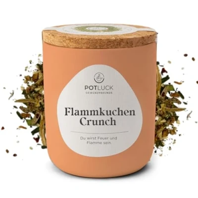 Abbildung von POTLUCK Flammkuchen Crunch Gewürzzubereitung als knuspriges Topping für &amp; mehr 55g im Keramiktopf